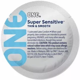 Ультратонкі презервативи ONE Super Sensitive, 1 шт - 1