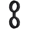 Наручники із силікону Doc Johnson The Cuffs Large - Black, добре тягнуться, для рук та для ніг