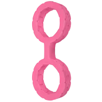 Наручники із силікону Doc Johnson The Cuffs Large - Pink, добре тягнуться, для рук та для ніг