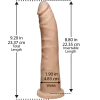 Фалоімітатор Doc Johnson Platinum TRUSKYN - The Tru Ride Slim 9 Inch, двошаровий