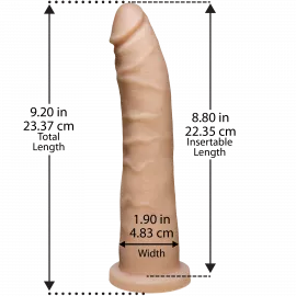 Фаллоимитатор Doc Johnson Platinum TRUSKYN - The Tru Ride Slim 9 Inch, двухслойный - 3