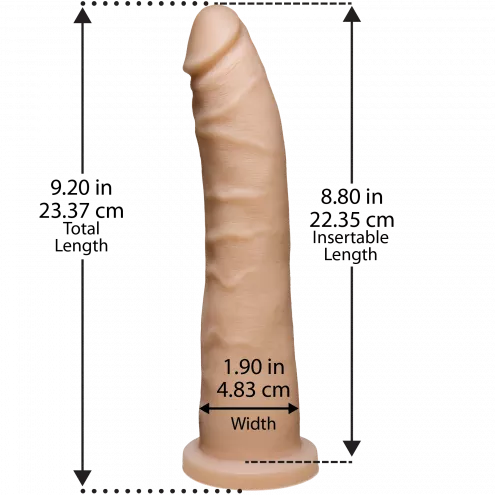 Фалоімітатор Doc Johnson Platinum TRUSKYN - The Tru Ride Slim 9 Inch, двошаровий