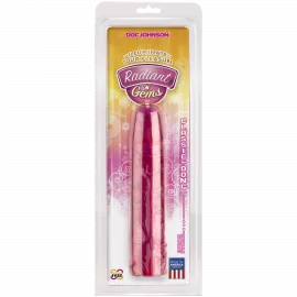 Фаллоимитатор Doc Johnson Radiant Gems 8 Inch Fuchsia, антибактериальный ПВХ - 2