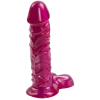 Фалоімітатор Doc Johnson Radiant Gems 7 Inch Ballsy Fuchsia, антибактеріальний ПВХ