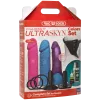 Набор для страпона Doc Johnson Vac-U-Lock Dual Density UltraSKYN Colors Set, диаметр 3х4,5см