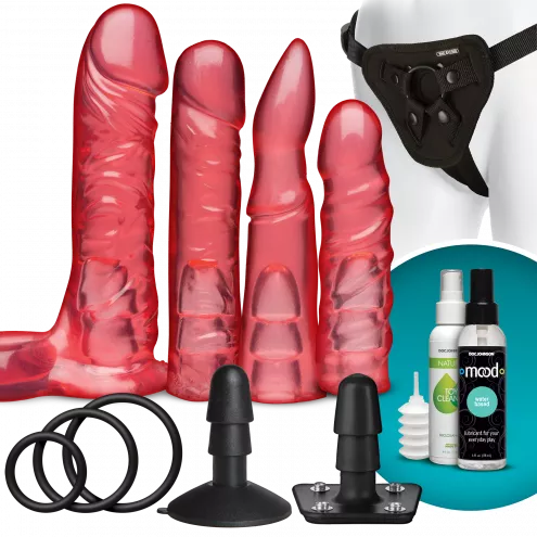 Набор для страпона Doc Johnson Vac-U-Lock Crystal Jellies Set