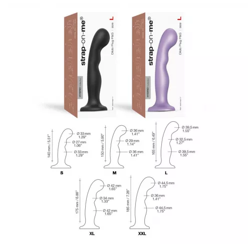Насадка для страпону Strap-On-Me Dildo Plug P&G Black L