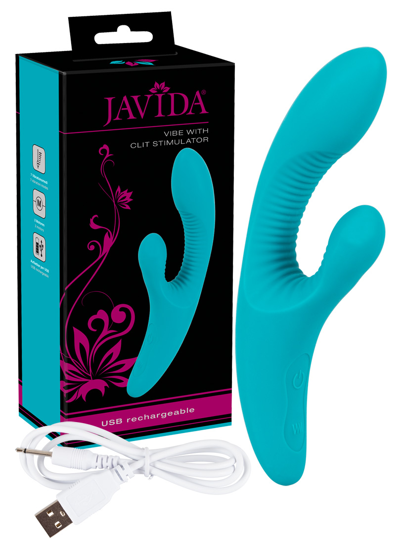 Вібратор Javida Vibe with clit stimulat