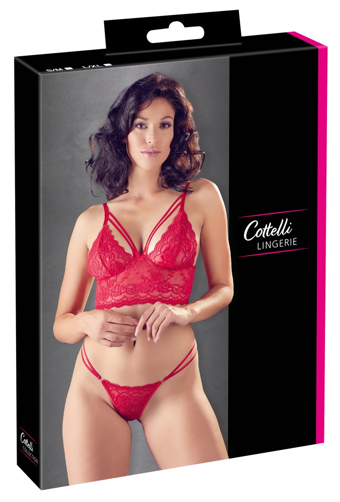 Еротичний набір Bra and String red L/XL