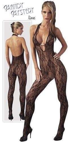 Комбінезон із філігранної сітки Catsuit with Pearls L/XL