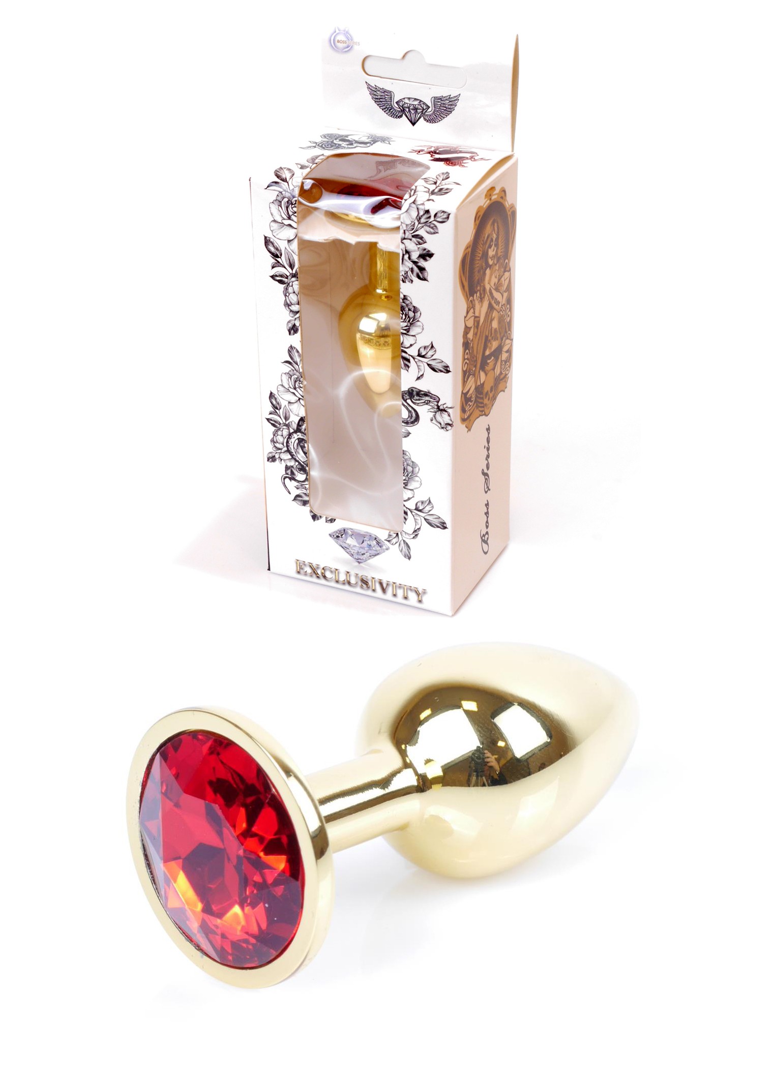 Анальна пробка Jawellery Gold PLUG Red