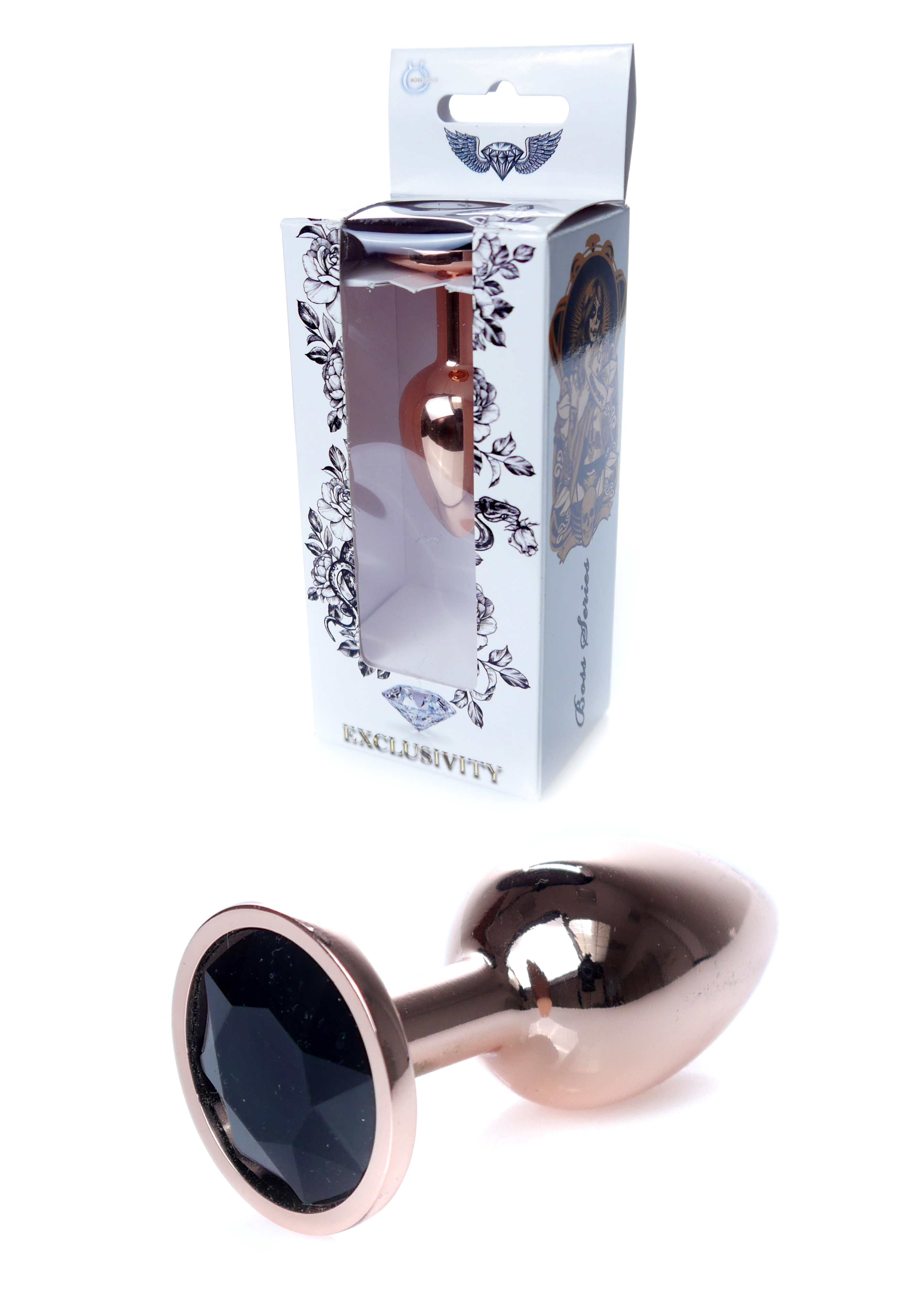 Анальна пробка Jewellery Red Gold PLUG Black