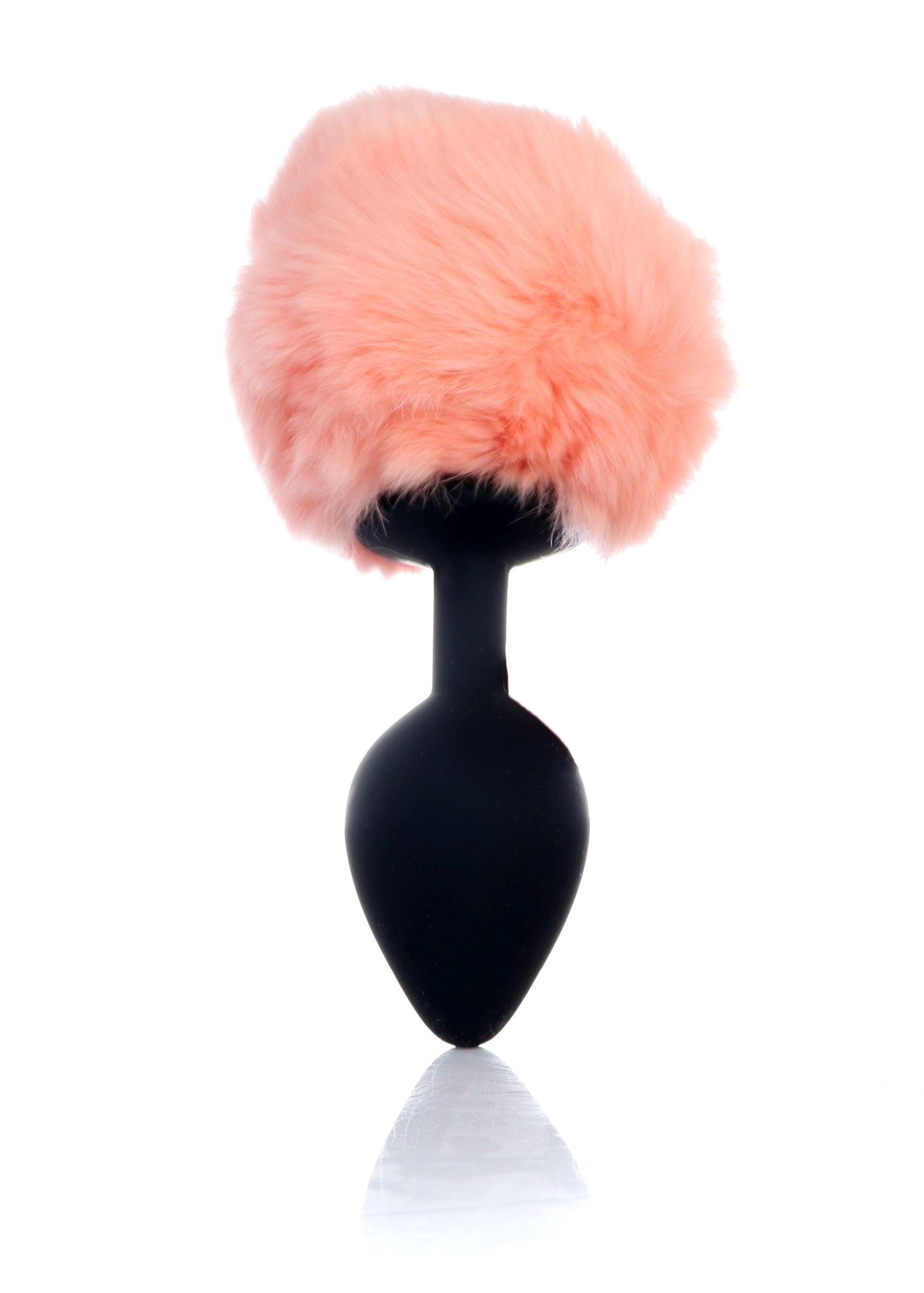 Анальна пробка Jewellery Silicon PLUG - Bunny Tail - Black-Peach